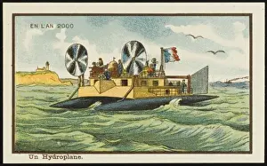World War One Military Leaders Drucke: Futuristic hydroplane