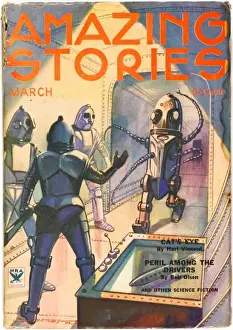 Futuristic Robot Art Drucke: Futuristic Space Robots
