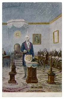 Capitol Building Drucke: G Washington / Anon Postcd
