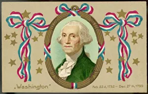 Drucke von George Washington Erster amerikanischer Präsident Washington Drucke: Washington, D.C., Briefmarkenpostkarte