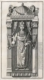 Constantinople History Drucke: Galla Placidia, Empress