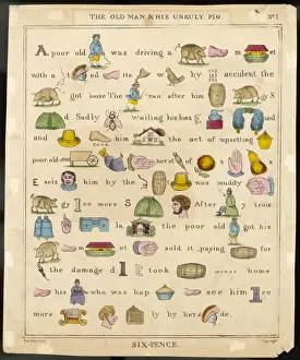 Funny Animal Pictures Drucke: Game / Rebus / 19C