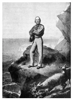 Giuseppe Garibaldi Image Drucke: Garibaldi on Caprera