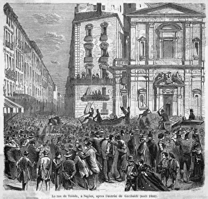 Italian History Figures Drucke: Garibaldi at Naples