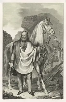 Historical Italian Figures Drucke: Garibaldi by Perrin 1851