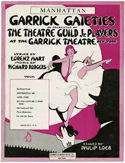 Music Hall History Drucke: Garrick Gaieties Show