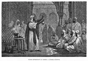 16th Century Scientist Drucke: Geber Teaching