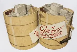Vintage Advertising Signs Drucke: Gem Freezer
