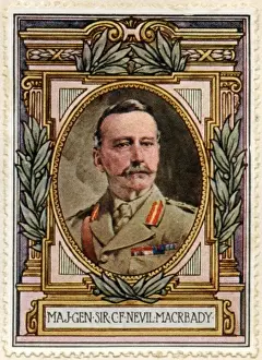 World War History Drucke: General Macready / Stamp