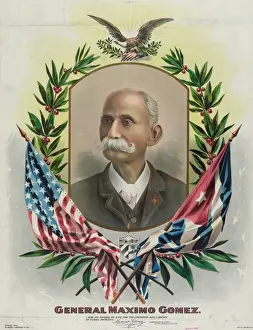Cuban Revolution Leaders Drucke: General Maximo Gomez