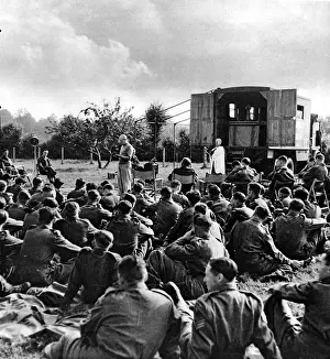 General Montgomery Drucke: General Montgomery reading the lesson, France; Second World