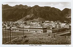Drucke von Allgemeine Ansicht, britische Kolonie Aden (heute im Jemen). Datum: um die 1920er Jahre Aden Drucke: Allgemeine Ansicht, Aden