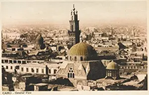 Egyptian History Pictures Drucke: General View of Cairo, Egypt
