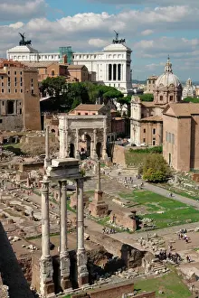 Allgemeiner Blick auf Das Forum in Rom, Italien
