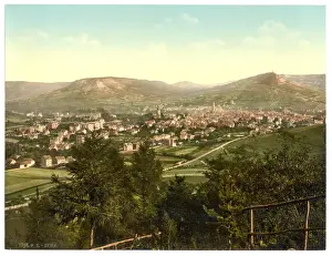 Nineteenth Century Historical Photos Drucke: General view, Jena, Thuringia, Germany