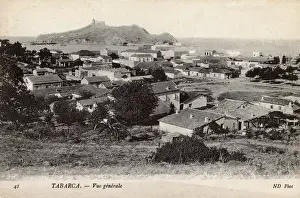 North African Buildings Drucke: General view of Tabarca (Tabarka), Tunisia, North Africa