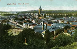 Historic Towns In England Drucke: General View, Truro, Cornwall