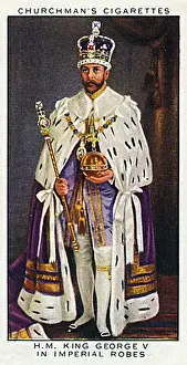 British Royal History Images Drucke: George V / Coronation Robe
