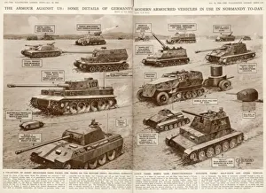 Second World War Tanks Drucke: German Armoured Vehicles; Second World War, 1944