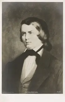 Drucke von Robert Schumann (1810-1856), deutscher Komponist und Musikkritiker, Datum ca. 1850 Robert Schumann Drucke: Deutscher Komponist Robert Schumann