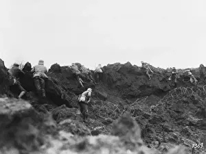 WWI Soldier Life Drucke: German construction WWI