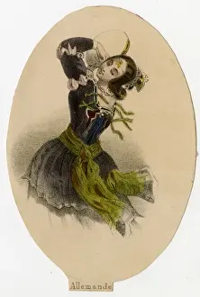 Elegant Woman Dancing Drucke: German Dancer
