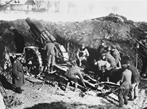 World War One Historical Images Drucke: German Howitzer