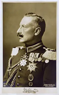 Drucke von Deutscher Kaiser Wilhelm II (1859-1941). Unterschrift. Datum: um 1908 Deutschland Drucke: Deutscher Kaiser Wilhelm II mit Unterschrift