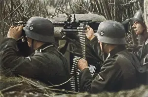 German Military Equipment Drucke: German Machine Gunners