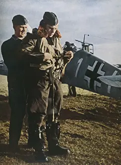 World War Two Historical Images Drucke: German Pilot Dresses