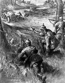 WWI History Images Drucke: A German trap