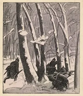 World War One History Photos Drucke: Germans in Snow