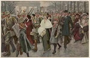 German Patriotism Drucke: Germans Go to War