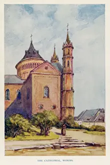 Drucke von Schmetterlinge : die Kathedrale Würmer Drucke: Deutschland / Wormser Dom
