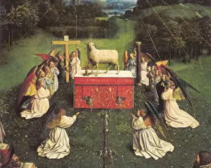 Drucke von EYCCH,Janvan(1390-1441);EYCCH,Hubertvan(1370-1426). DieGhentaltarscheibeoderAdoratio desMystischenLambs E Drucke: Die Genter Altardecke oder die Verehrung des mystischen Lammes