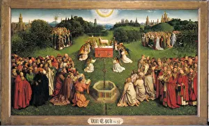 Das Ghent-Altar oder die Verehrung des Mysteriösen Lammes.