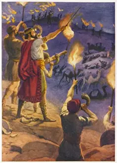 Biblical Battle Scenes Drucke: Gideon V Midianites