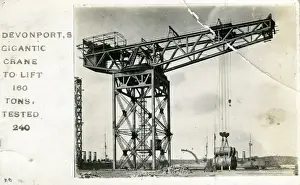Devon England Landmarks Drucke: Gigantic Crane, Devonport, Devon