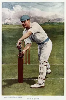 Cricket Player Portrait Drucke: Gilbert L Jessop cricketer