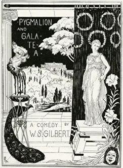 Drucke von Pygmalion und Galathea, ein Plakat zur Vorstellung in Oxford. Datum: 1894 Poster Drucke: Pygmalion und Galathea von Gilbert