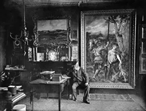 Sir John Gilbert Artist Drucke: Gilbert in Studio