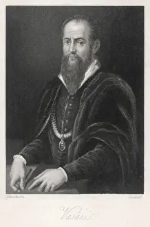 Drucke von GEORGIO VASARI italienischer Künstler, Architekt und Kunsthistoriker, bekannt für seine 'Leben der Maler' Giorgio Vasari Drucke: Giorgio Vasari
