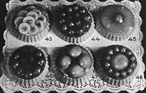 French Pastry History Drucke: Glace Fruit Flans