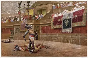 Historical Art Prints Drucke: Gladiators in the Arena