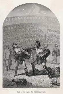 Roman Gladiators Drucke: Gladiators with Shields