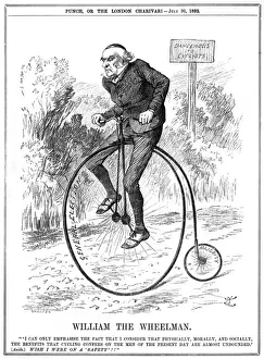 Historical Cycling Images Drucke: Gladstone as Cyclist