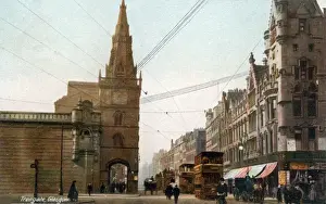 Old Glasgow Cityscape Drucke: Glasgow, Trongate
