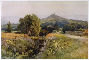 Victorian Era Photography Drucke: Glastonbury Tor / 1908