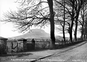 Early 1900s Irish Countryside Drucke: A Glimpse of Lurig from the Beach Rd. Cushendall