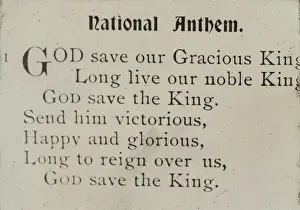 Black And White Lantern Slides Drucke: God Save the King 1